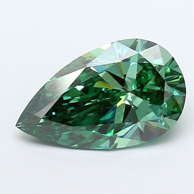 Loose Diamond - PEAR 2.03ct Fancy Vivid Green VS2: Loose Diamond - PEAR 2.03ct Fancy Vivid Green VS2 Source: This is a real non-mined Diamond that has been grown in a lab Shape: PEAR Carats: 2.03 Color: Fancy Vivid Green Certification: IGI Video: