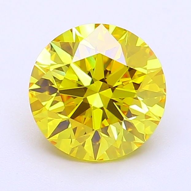 Loose Diamond - ROUND 1.76ct Fancy Vivid Yellow VVS1: Loose Diamond - ROUND 1.76ct Fancy Vivid Yellow VVS1 Source: This is a real non-mined Diamond that has been grown in a lab Shape: ROUND Carats: 1.76 Color: Fancy Vivid Yellow Certification: IGI Video: