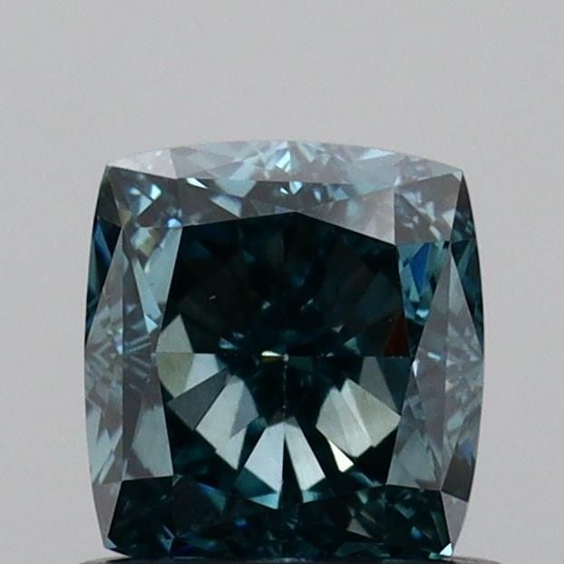 Loose Diamond - CUSHION MODIFIED 0.87ct Fancy Vivid Green Blue VS1: Loose Diamond - CUSHION MODIFIED 0.87ct Fancy Vivid Green Blue VS1 Source: This is a real non-mined Diamond that has been grown in a lab Shape: CUSHION MODIFIED Carats: 0.87 Color: Fancy Vivid Green