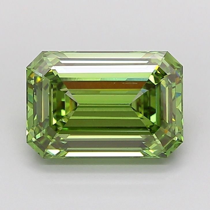 Loose Diamond - EMERALD 5.51ct Fancy Vivid Green VS1: Loose Diamond - EMERALD 5.51ct Fancy Vivid Green VS1 Source: This is a real non-mined Diamond that has been grown in a lab Shape: EMERALD Carats: 5.51 Color: Fancy Vivid Green Certification: IGI Video
