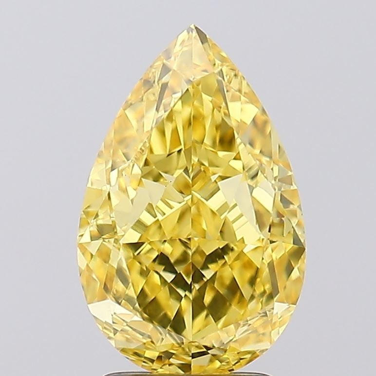 Loose Diamond - PEAR 3.22ct Fancy Vivid Yellow VVS2: Loose Diamond - PEAR 3.22ct Fancy Vivid Yellow VVS2 Source: This is a real non-mined Diamond that has been grown in a lab Shape: PEAR Carats: 3.22 Color: Fancy Vivid Yellow Certification: IGI Video: