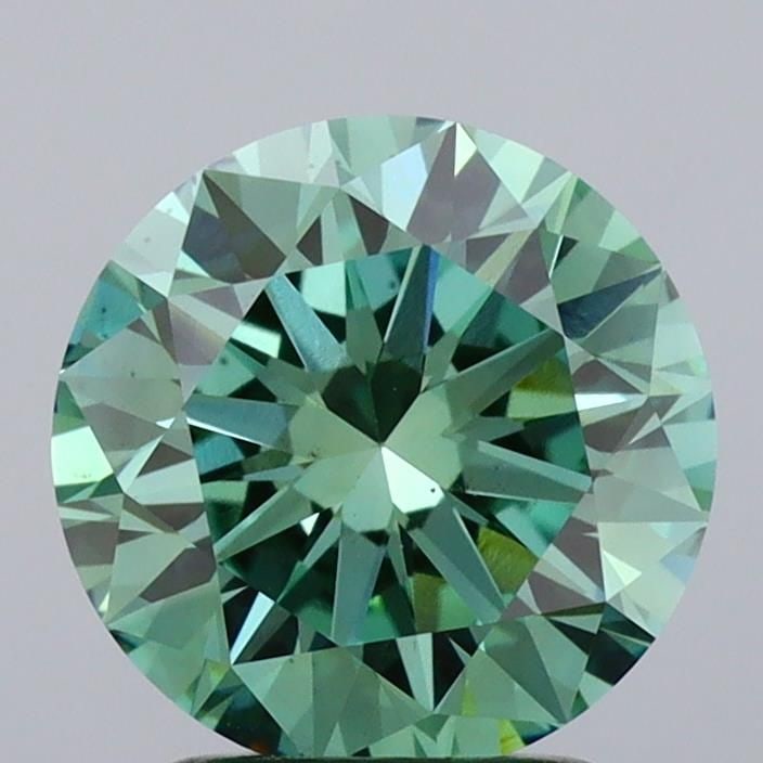 Loose Diamond - ROUND 2.36ct Fancy Vivid Green VS2: Loose Diamond - ROUND 2.36ct Fancy Vivid Green VS2 Source: This is a real non-mined Diamond that has been grown in a lab Shape: ROUND Carats: 2.36 Color: Fancy Vivid Green Certification: IGI Video: