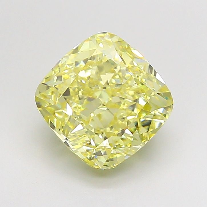Loose Diamond - CUSHION MODIFIED 3.31ct Fancy Yellow VVS2: Loose Diamond - CUSHION MODIFIED 3.31ct Fancy Yellow VVS2 Source: This is a real non-mined Diamond that has been grown in a lab Shape: CUSHION MODIFIED Carats: 3.31 Color: Fancy Yellow Certification: 