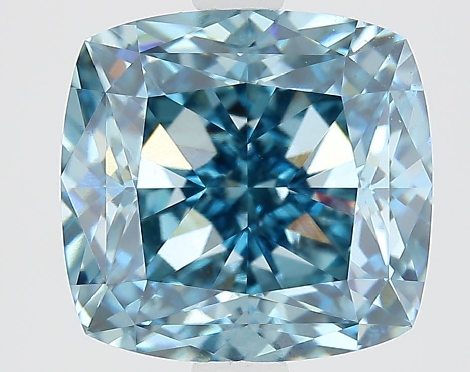 Loose Diamond - CUSHION MODIFIED 3.68ct Fancy Vivid Blue VVS2: Loose Diamond - CUSHION MODIFIED 3.68ct Fancy Vivid Blue VVS2 Source: This is a real non-mined Diamond that has been grown in a lab Shape: CUSHION MODIFIED Carats: 3.68 Color: Fancy Vivid Blue Certifi