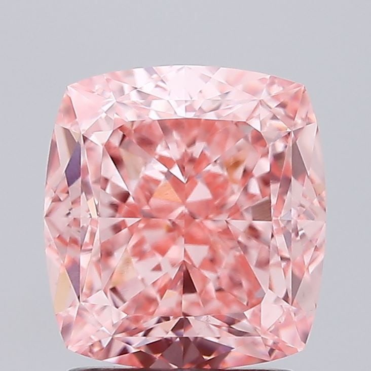 Loose Diamond - CUSHION MODIFIED 2.52ct Fancy Vivid Pink VVS2: Loose Diamond - CUSHION MODIFIED 2.52ct Fancy Vivid Pink VVS2 Source: This is a real non-mined Diamond that has been grown in a lab Shape: CUSHION MODIFIED Carats: 2.52 Color: Fancy Vivid Pink Certifi