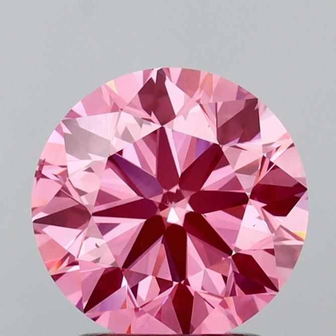 Loose Diamond - ROUND 2.0ct Fancy Vivid Pink VS2: Loose Diamond - ROUND 2.0ct Fancy Vivid Pink VS2 Source: This is a real non-mined Diamond that has been grown in a lab Shape: ROUND Carats: 2.0 Color: Fancy Vivid Pink Certification: IGI Video: