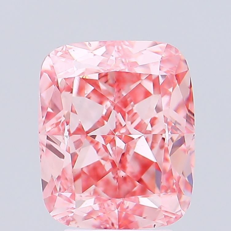 Loose Diamond - CUSHION MODIFIED 5.03ct Fancy Vivid Pink VS2: Loose Diamond - CUSHION MODIFIED 5.03ct Fancy Vivid Pink VS2 Source: This is a real non-mined Diamond that has been grown in a lab Shape: CUSHION MODIFIED Carats: 5.03 Color: Fancy Vivid Pink Certific