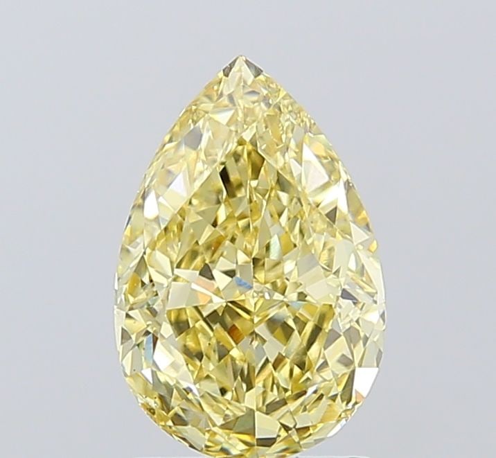 Loose Diamond - PEAR 2.1ct Fancy Yellow VS1: Loose Diamond - PEAR 2.1ct Fancy Yellow VS1 Source: This is a real non-mined Diamond that has been grown in a lab Shape: PEAR Carats: 2.1 Color: Fancy Yellow Certification: IGI Video: