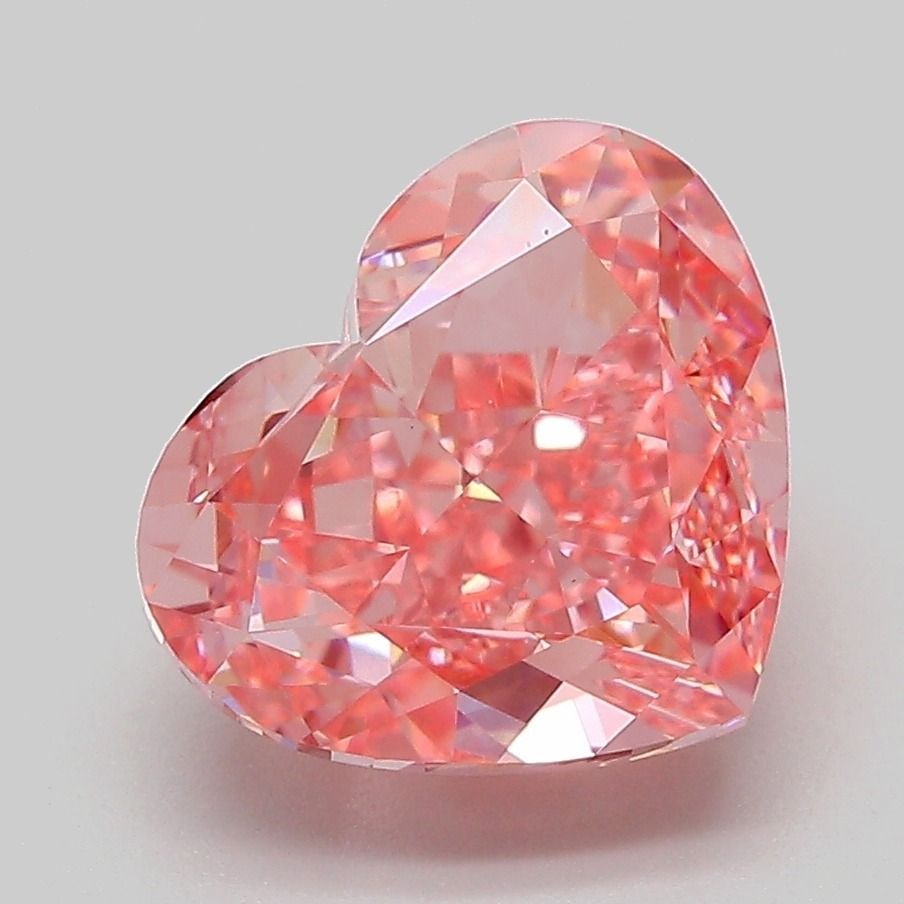 Loose Diamond - HEART 4.1ct Fancy Vivid Pink VVS2: Loose Diamond - HEART 4.1ct Fancy Vivid Pink VVS2 Source: This is a real non-mined Diamond that has been grown in a lab Shape: HEART Carats: 4.1 Color: Fancy Vivid Pink Certification: IGI Video: