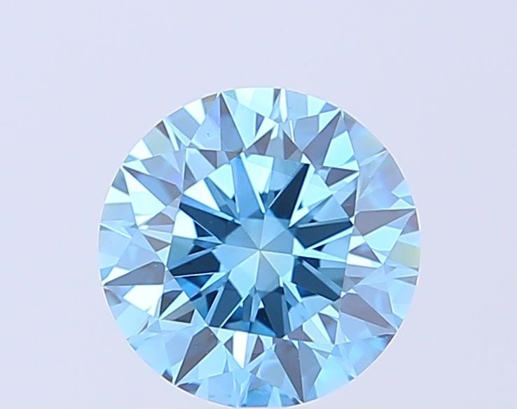 Ideal Loose Diamond - ROUND 2.06ct Fancy Vivid Blue VS2: Ideal Loose Diamond - ROUND 2.06ct Fancy Vivid Blue VS2 Source: This is a real non-mined Diamond that has been grown in a lab Shape: ROUND Carats: 2.06 Color: Fancy Vivid Blue Certification: IGI Video