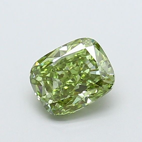 Loose Diamond - CUSHION BRILLIANT 1.08ct Fancy Green VVS2: Loose Diamond - CUSHION BRILLIANT 1.08ct Fancy Green VVS2 Source: This is a real non-mined Diamond that has been grown in a lab Shape: CUSHION BRILLIANT Carats: 1.08 Color: Fancy Green Certification: 