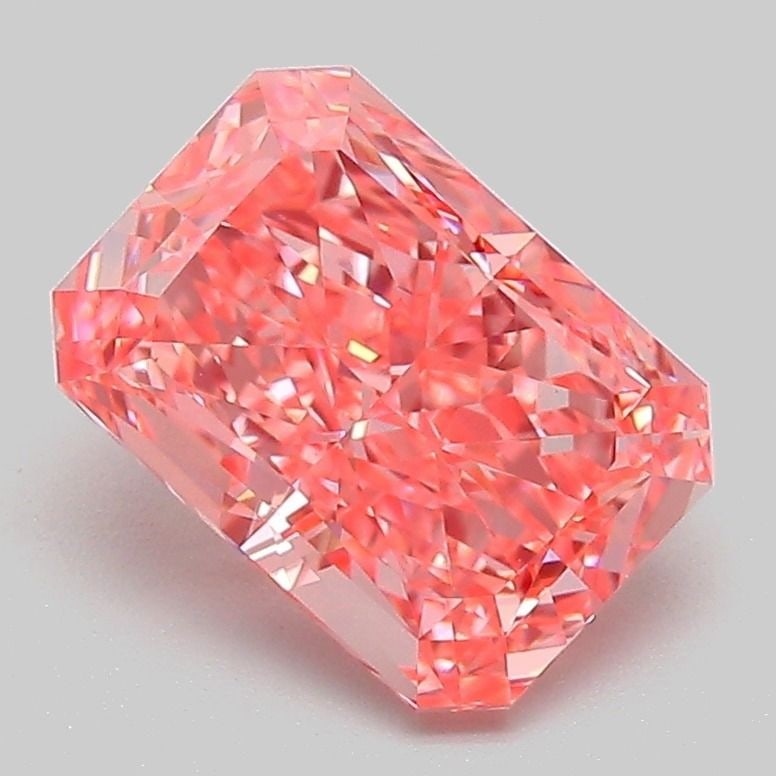 Loose Diamond - RADIANT 2.11ct Fancy Vivid Pink VVS2: Loose Diamond - RADIANT 2.11ct Fancy Vivid Pink VVS2 Source: This is a real non-mined Diamond that has been grown in a lab Shape: RADIANT Carats: 2.11 Color: Fancy Vivid Pink Certification: IGI Video:
