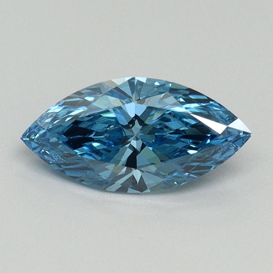 Loose Diamond - MARQUISE 1.04ct Fancy Vivid Blue SI1: Loose Diamond - MARQUISE 1.04ct Fancy Vivid Blue SI1 Source: This is a real non-mined Diamond that has been grown in a lab Shape: MARQUISE Carats: 1.04 Color: Fancy Vivid Blue Certification: IGI Video