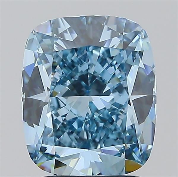 Loose Diamond - CUSHION MODIFIED 2.58ct Fancy Intense Blue VVS1: Loose Diamond - CUSHION MODIFIED 2.58ct Fancy Intense Blue VVS1 Source: This is a real non-mined Diamond that has been grown in a lab Shape: CUSHION MODIFIED Carats: 2.58 Color: Fancy Intense Blue Cer