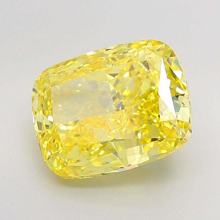 Loose Diamond - CUSHION MODIFIED 9.09ct Fancy Vivid Yellow VS1: Loose Diamond - CUSHION MODIFIED 9.09ct Fancy Vivid Yellow VS1 Source: This is a real non-mined Diamond that has been grown in a lab Shape: CUSHION MODIFIED Carats: 9.09 Color: Fancy Vivid Yellow Cert