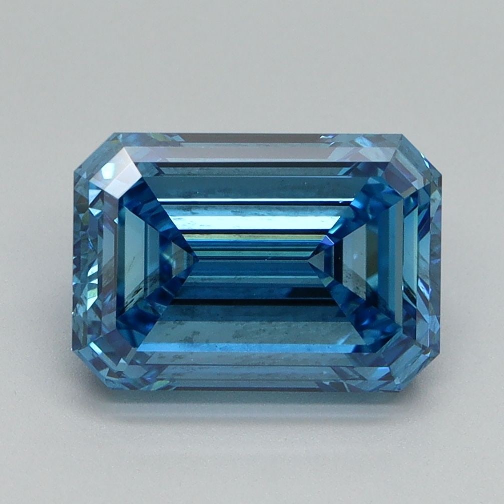 Loose Diamond - EMERALD 3.04ct Fancy Vivid Blue SI2: Loose Diamond - EMERALD 3.04ct Fancy Vivid Blue SI2 Source: This is a real non-mined Diamond that has been grown in a lab Shape: EMERALD Carats: 3.04 Color: Fancy Vivid Blue Certification: IGI Video: