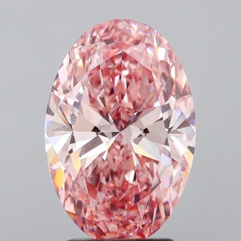 Loose Diamond - OVAL 3.05ct Fancy Vivid Pink VVS2: Loose Diamond - OVAL 3.05ct Fancy Vivid Pink VVS2 Source: This is a real non-mined Diamond that has been grown in a lab Shape: OVAL Carats: 3.05 Color: Fancy Vivid Pink Certification: IGI Video: