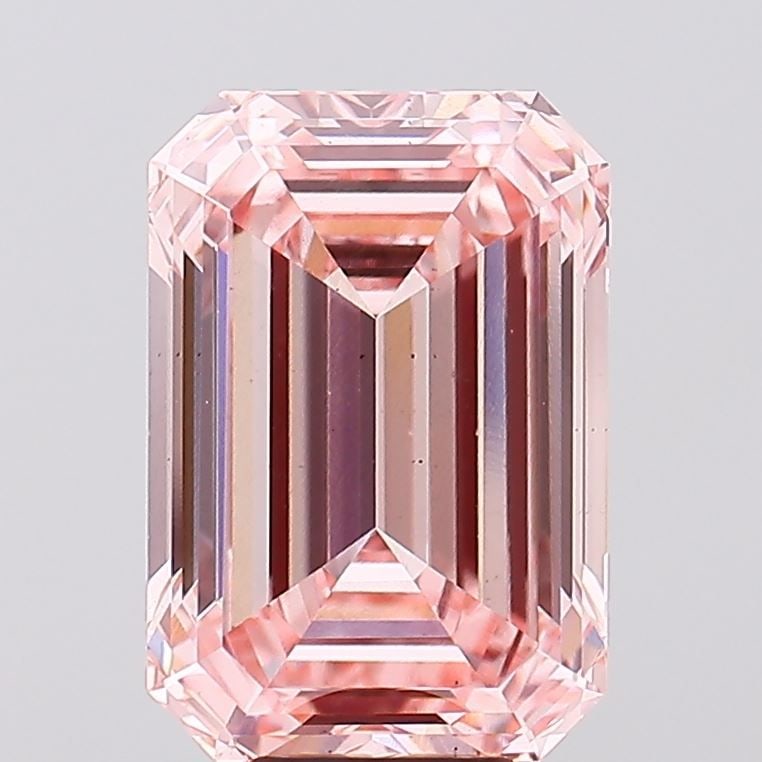 Loose Diamond - EMERALD 7.52ct Fancy Intense Pink VS2: Loose Diamond - EMERALD 7.52ct Fancy Intense Pink VS2 Source: This is a real non-mined Diamond that has been grown in a lab Shape: EMERALD Carats: 7.52 Color: Fancy Intense Pink Certification: IGI Vid