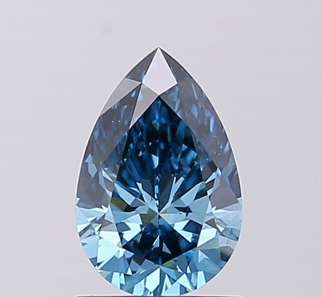 Loose Diamond - PEAR 1.07ct Fancy Vivid Blue VS2: Loose Diamond - PEAR 1.07ct Fancy Vivid Blue VS2 Source: This is a real non-mined Diamond that has been grown in a lab Shape: PEAR Carats: 1.07 Color: Fancy Vivid Blue Certification: IGI Video: