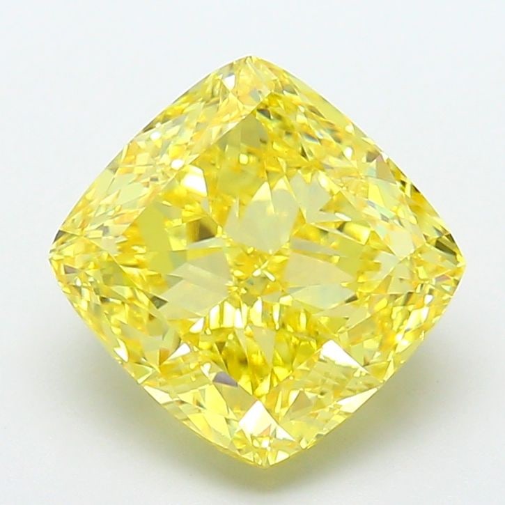 Loose Diamond - CUSHION MODIFIED 6.0ct Fancy Vivid Yellow VS1: Loose Diamond - CUSHION MODIFIED 6.0ct Fancy Vivid Yellow VS1 Source: This is a real non-mined Diamond that has been grown in a lab Shape: CUSHION MODIFIED Carats: 6.0 Color: Fancy Vivid Yellow Certif