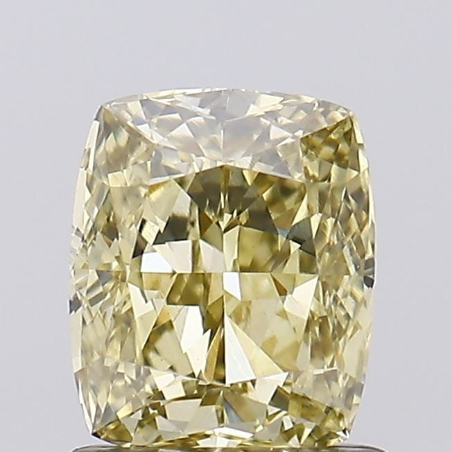 Loose Diamond - CUSHION MODIFIED 1.01ct Fancy Intense Yellow VS1: Loose Diamond - CUSHION MODIFIED 1.01ct Fancy Intense Yellow VS1 Source: This is a real non-mined Diamond that has been grown in a lab Shape: CUSHION MODIFIED Carats: 1.01 Color: Fancy Intense Yellow 