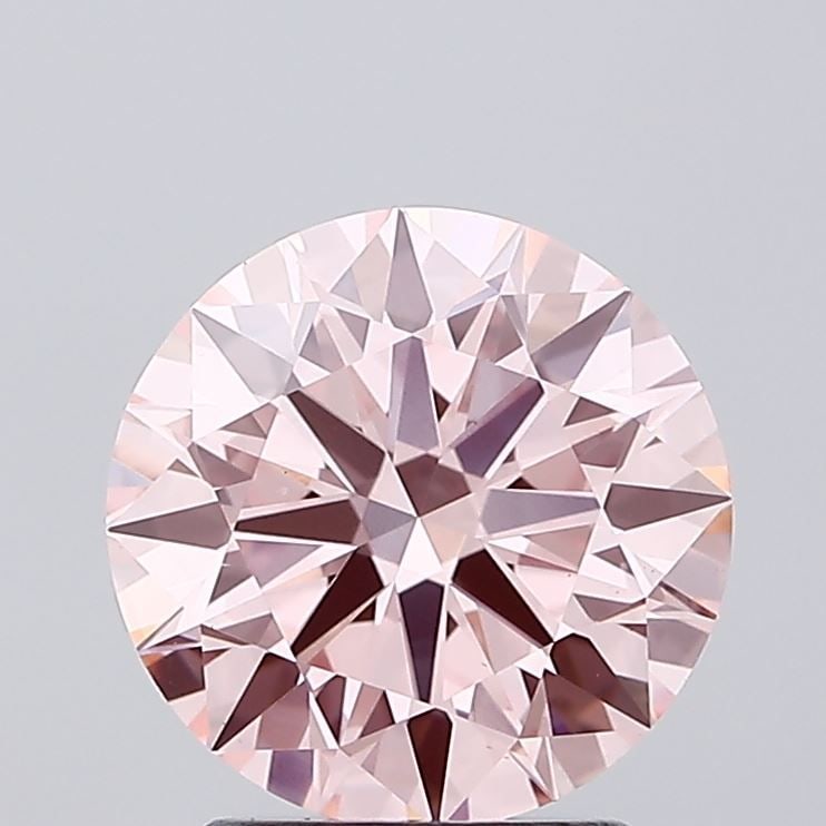 Ideal Loose Diamond - ROUND 2.33ct Fancy Vivid Pink VS1: Ideal Loose Diamond - ROUND 2.33ct Fancy Vivid Pink VS1 Source: This is a real non-mined Diamond that has been grown in a lab Shape: ROUND Carats: 2.33 Color: Fancy Vivid Pink Certification: IGI Video