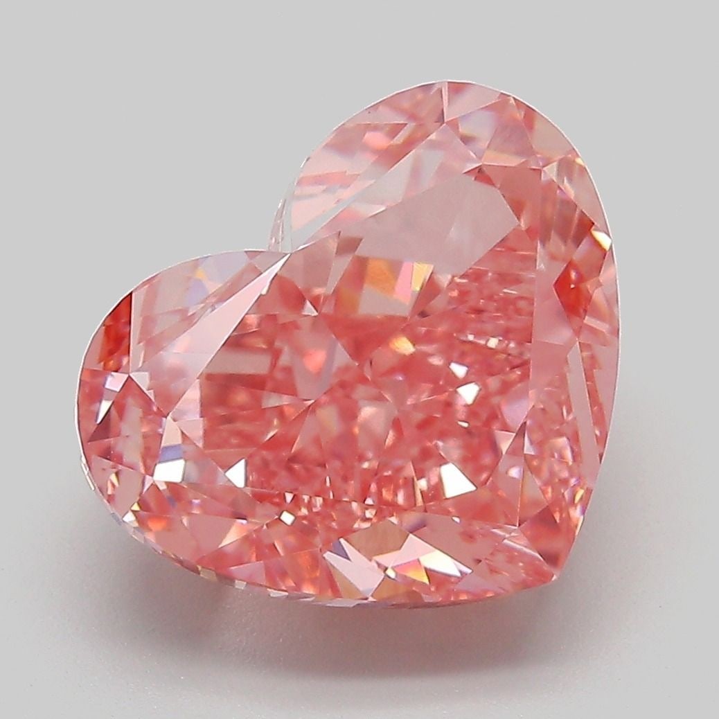 Loose Diamond - HEART 7.04ct Fancy Vivid Brownish Pink VS1: Loose Diamond - HEART 7.04ct Fancy Vivid Brownish Pink VS1 Source: This is a real non-mined Diamond that has been grown in a lab Shape: HEART Carats: 7.04 Color: Fancy Vivid Brownish Pink Certificatio