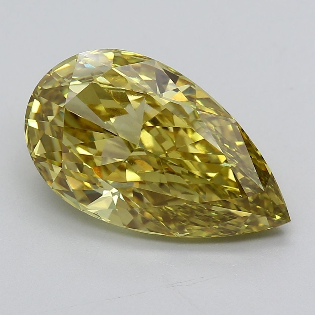 Loose Diamond - PEAR 6.07ct Fancy Intense Yellow VVS2: Loose Diamond - PEAR 6.07ct Fancy Intense Yellow VVS2 Source: This is a real non-mined Diamond that has been grown in a lab Shape: PEAR Carats: 6.07 Color: Fancy Intense Yellow Certification: IGI Vide
