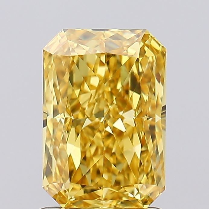 Loose Diamond - RADIANT 1.76ct Fancy Vivid Yellow VS1: Loose Diamond - RADIANT 1.76ct Fancy Vivid Yellow VS1 Source: This is a real non-mined Diamond that has been grown in a lab Shape: RADIANT Carats: 1.76 Color: Fancy Vivid Yellow Certification: IGI Vid
