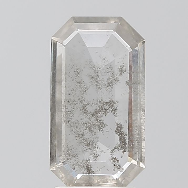 Loose Diamond - EMERALD 1.66ct Salt and Pepper I2: Loose Diamond - EMERALD 1.66ct Salt and Pepper I2 Source: This is a real non-mined Diamond that has been grown in a lab Shape: EMERALD Carats: 1.66 Color: Salt and Pepper Certification: NONE Video: