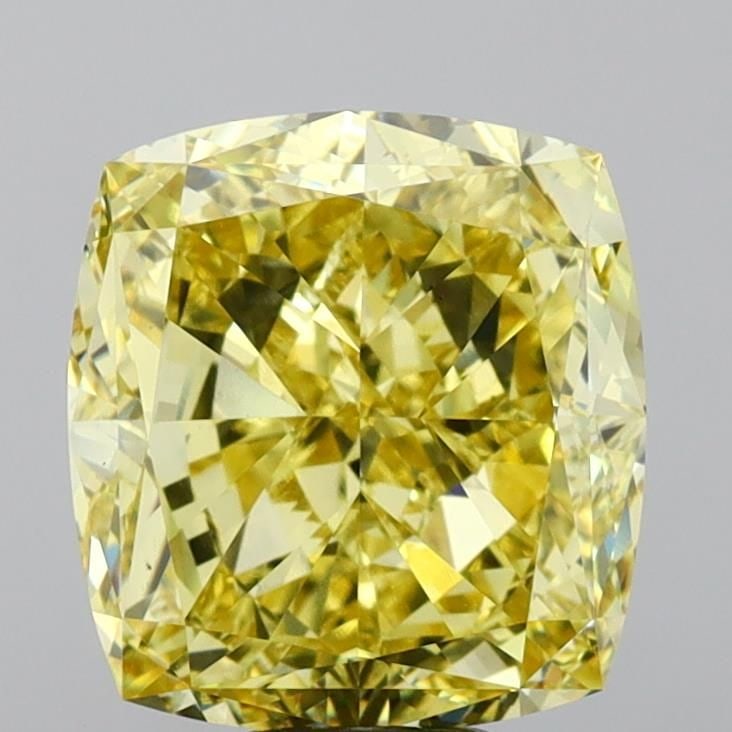 Loose Diamond - CUSHION MODIFIED 12.07ct Fancy Intense Yellow VS1: Loose Diamond - CUSHION MODIFIED 12.07ct Fancy Intense Yellow VS1 Source: This is a real non-mined Diamond that has been grown in a lab Shape: CUSHION MODIFIED Carats: 12.07 Color: Fancy Intense Yello