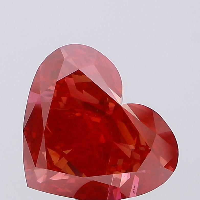 Loose Diamond - HEART 18.02ct Fancy Vivid Red SI1: Loose Diamond - HEART 18.02ct Fancy Vivid Red SI1 Source: This is a real non-mined Diamond that has been grown in a lab Shape: HEART Carats: 18.02 Color: Fancy Vivid Red Certification: IGI Video: