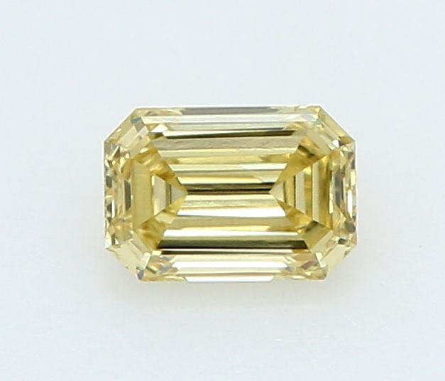Loose Diamond - EMERALD 0.19ct Fancy Intense Yellow VS1: Loose Diamond - EMERALD 0.19ct Fancy Intense Yellow VS1 Source: This is a real non-mined Diamond that has been grown in a lab Shape: EMERALD Carats: 0.19 Color: Fancy Intense Yellow Certification: IGI