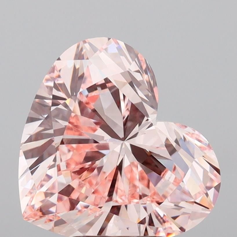 Loose Diamond - HEART 4.38ct Fancy Intense Pink VVS2: Loose Diamond - HEART 4.38ct Fancy Intense Pink VVS2 Source: This is a real non-mined Diamond that has been grown in a lab Shape: HEART Carats: 4.38 Color: Fancy Intense Pink Certification: IGI Video: