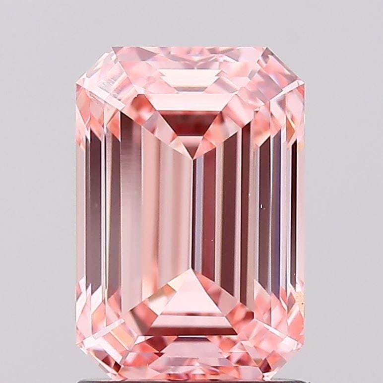 Loose Diamond - EMERALD 2.0ct Fancy Vivid Pink VS2: Loose Diamond - EMERALD 2.0ct Fancy Vivid Pink VS2 Source: This is a real non-mined Diamond that has been grown in a lab Shape: EMERALD Carats: 2.0 Color: Fancy Vivid Pink Certification: IGI Video: