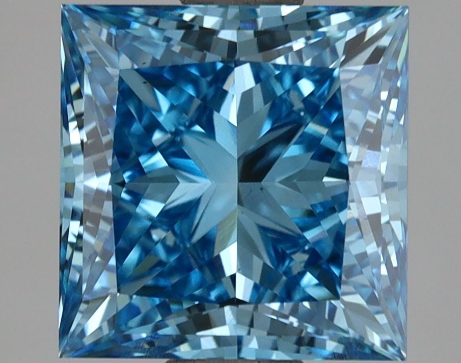 Loose Diamond - PRINCESS 3.09ct Fancy Vivid Blue VS1: Loose Diamond - PRINCESS 3.09ct Fancy Vivid Blue VS1 Source: This is a real non-mined Diamond that has been grown in a lab Shape: PRINCESS Carats: 3.09 Color: Fancy Vivid Blue Certification: IGI Video