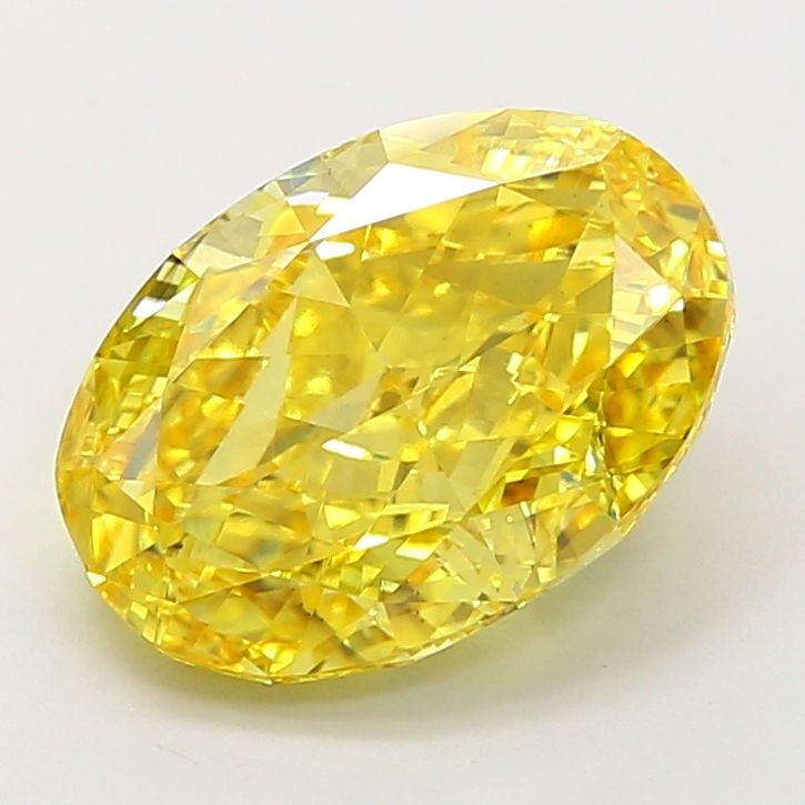 Loose Diamond - OVAL 4.02ct Fancy Vivid Yellow VS1: Loose Diamond - OVAL 4.02ct Fancy Vivid Yellow VS1 Source: This is a real non-mined Diamond that has been grown in a lab Shape: OVAL Carats: 4.02 Color: Fancy Vivid Yellow Certification: IGI The