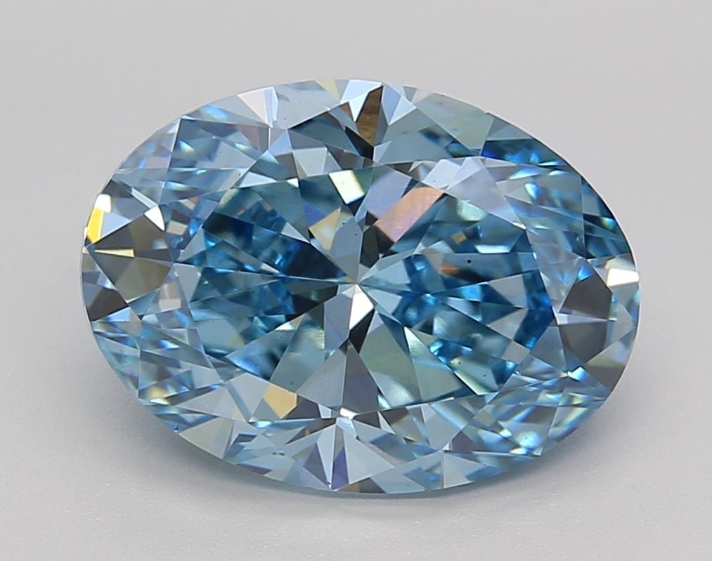 Loose Diamond - OVAL 4.02ct Fancy Blue VS1: Loose Diamond - OVAL 4.02ct Fancy Blue VS1 Source: This is a real non-mined Diamond that has been grown in a lab Shape: OVAL Carats: 4.02 Color: Fancy Blue Certification: IGI Video: