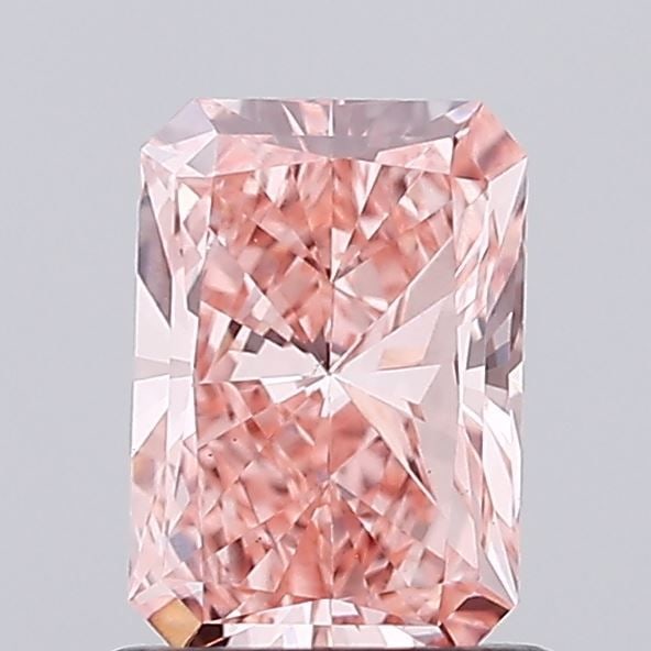 Loose Diamond - RADIANT 0.97ct Fancy Vivid Pink VS1: Loose Diamond - RADIANT 0.97ct Fancy Vivid Pink VS1 Source: This is a real non-mined Diamond that has been grown in a lab Shape: RADIANT Carats: 0.97 Color: Fancy Vivid Pink Certification: IGI Video: