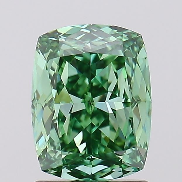 Loose Diamond - CUSHION MODIFIED 1.86ct Fancy Vivid Green VVS1: Loose Diamond - CUSHION MODIFIED 1.86ct Fancy Vivid Green VVS1 Source: This is a real non-mined Diamond that has been grown in a lab Shape: CUSHION MODIFIED Carats: 1.86 Color: Fancy Vivid Green Certi