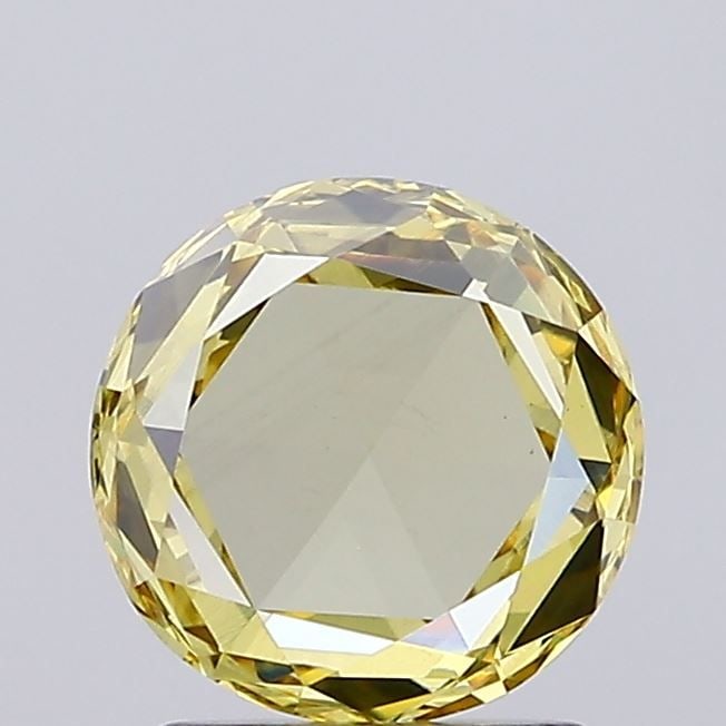 Loose Diamond - ROSE 1.21ct Fancy Vivid Yellow VS1: Loose Diamond - ROSE 1.21ct Fancy Vivid Yellow VS1 Source: This is a real non-mined Diamond that has been grown in a lab Shape: ROSE Carats: 1.21 Color: Fancy Vivid Yellow Certification: NONE Video: