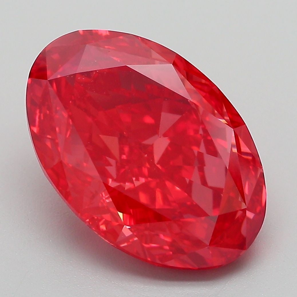 Loose Diamond - OVAL 6.11ct Fancy Vivid Red VS1: Loose Diamond - OVAL 6.11ct Fancy Vivid Red VS1 Source: This is a real non-mined Diamond that has been grown in a lab Shape: OVAL Carats: 6.11 Color: Fancy Vivid Red Certification: IGI Video: