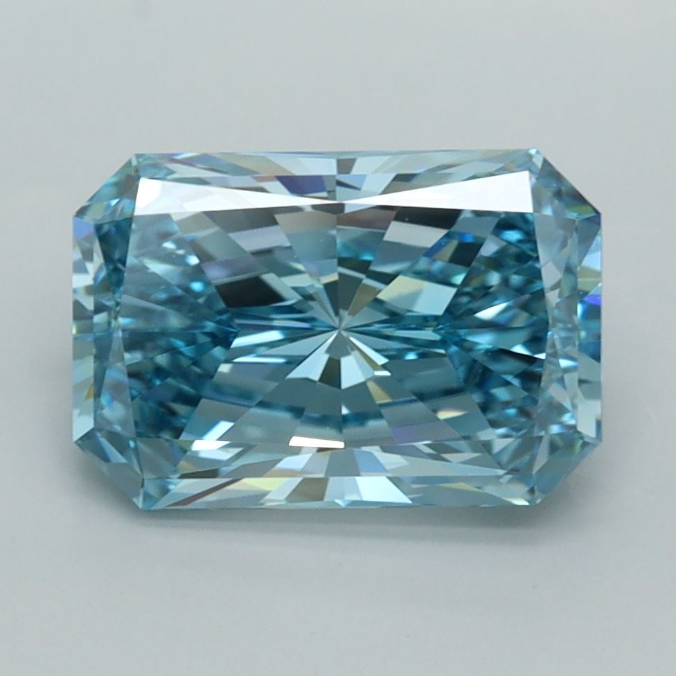 Loose Diamond - RADIANT 3.0ct Fancy Vivid Blue VVS2: Loose Diamond - RADIANT 3.0ct Fancy Vivid Blue VVS2 Source: This is a real non-mined Diamond that has been grown in a lab Shape: RADIANT Carats: 3.0 Color: Fancy Vivid Blue Certification: IGI Video: