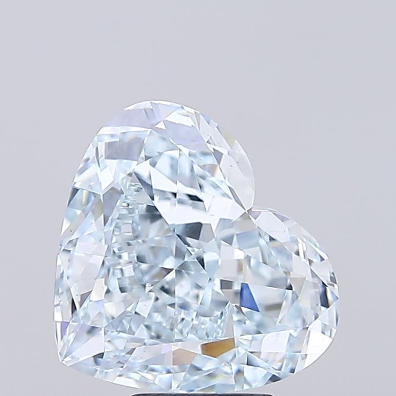 Loose Diamond - HEART 7.06ct Fancy Light Greenish Blue VS1: Loose Diamond - HEART 7.06ct Fancy Light Greenish Blue VS1 Source: This is a real non-mined Diamond that has been grown in a lab Shape: HEART Carats: 7.06 Color: Fancy Light Greenish Blue Certificatio
