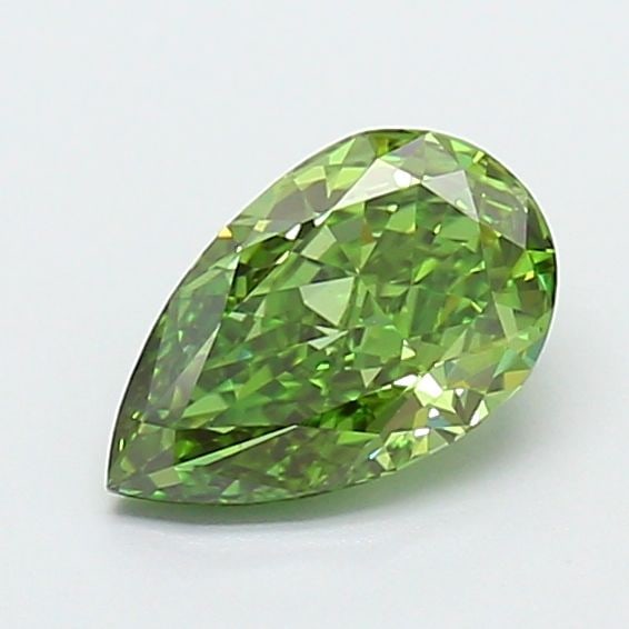 Loose Diamond - PEAR 0.91ct Fancy Vivid Green VS1: Loose Diamond - PEAR 0.91ct Fancy Vivid Green VS1 Source: This is a real non-mined Diamond that has been grown in a lab Shape: PEAR Carats: 0.91 Color: Fancy Vivid Green Certification: IGI Video: