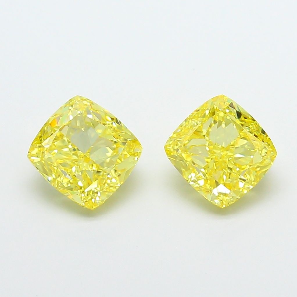 Loose Diamond - CUSHION MODIFIED 2.0ct Fancy Vivid Yellow VS2: Loose Diamond - CUSHION MODIFIED 2.0ct Fancy Vivid Yellow VS2 Source: This is a real non-mined Diamond that has been grown in a lab Shape: CUSHION MODIFIED Carats: 2.0 Color: Fancy Vivid Yellow Certif