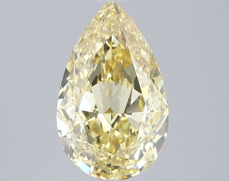 Loose Diamond - PEAR 2.09ct Fancy Intense Yellow VS1: Loose Diamond - PEAR 2.09ct Fancy Intense Yellow VS1 Source: This is a real non-mined Diamond that has been grown in a lab Shape: PEAR Carats: 2.09 Color: Fancy Intense Yellow Certification: IGI Video