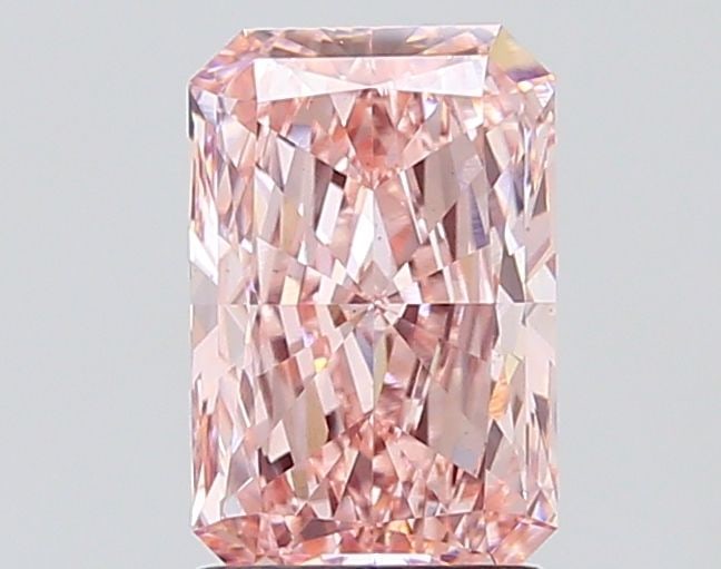 Loose Diamond - RADIANT 2.0ct Fancy Vivid Pink VS1: Loose Diamond - RADIANT 2.0ct Fancy Vivid Pink VS1 Source: This is a real non-mined Diamond that has been grown in a lab Shape: RADIANT Carats: 2.0 Color: Fancy Vivid Pink Certification: IGI Video:
