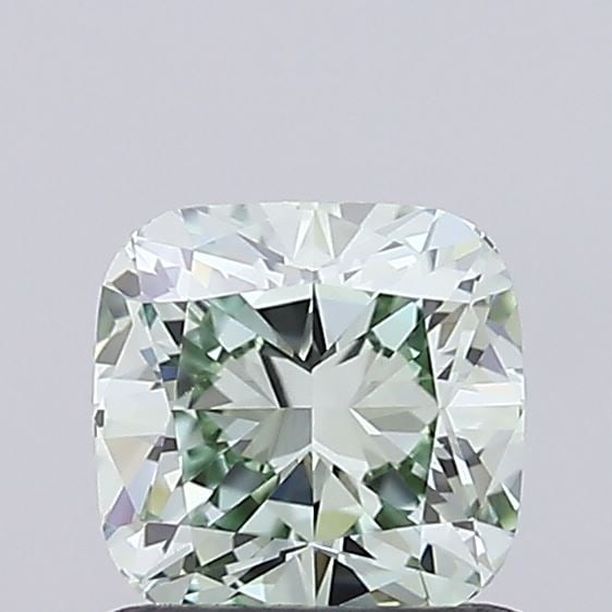 Loose Diamond - CUSHION MODIFIED 0.9ct Fancy Green VVS2: Loose Diamond - CUSHION MODIFIED 0.9ct Fancy Green VVS2 Source: This is a real non-mined Diamond that has been grown in a lab Shape: CUSHION MODIFIED Carats: 0.9 Color: Fancy Green Certification: IGI 