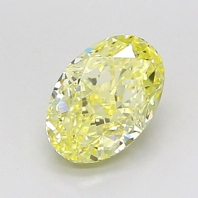 Loose Diamond - OVAL 1.55ct Fancy Light Yellow VVS2: Loose Diamond - OVAL 1.55ct Fancy Light Yellow VVS2 Source: This is a real non-mined Diamond that has been grown in a lab Shape: OVAL Carats: 1.55 Color: Fancy Light Yellow Certification: IGI The Diam